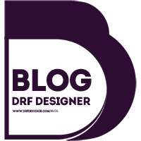 Logotipo, logo design, Logo cor Roxo, Logo cor Lilás, Logo cor Púrpura. Sobre o Blog DRF Designer - Marca, Logotipo, História, Missão