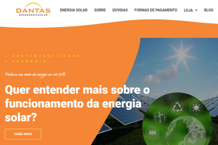 Criação de site de Energia Solar em Petrolina e Juazeiro - Dantas Engenharia Solar, DRF Designer, Desenvolvimento, Web Designer Juazeiro e Petrolina