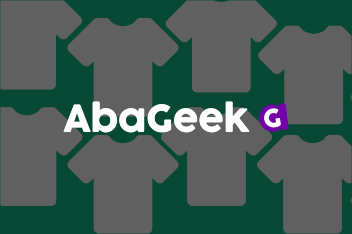 Logotipo de loja virtual de camisetas geek - Branding de AbaGeek. destaque logotipo loja virtual de camisetas abageek, logo ecommerce