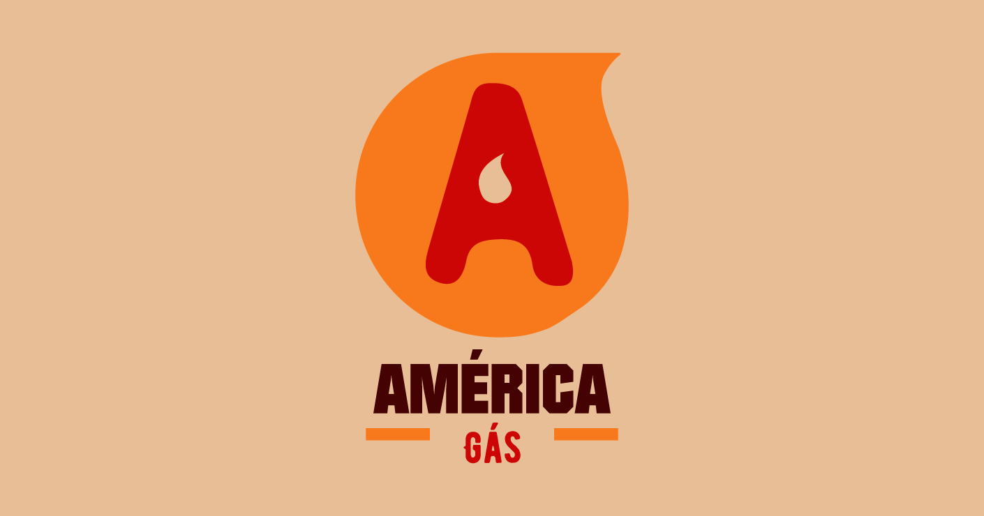 Logo América Gás Distribuidora de Gás em Curitiba PR portfólio design gráfico drf designer logotipo serviços de design agência de design