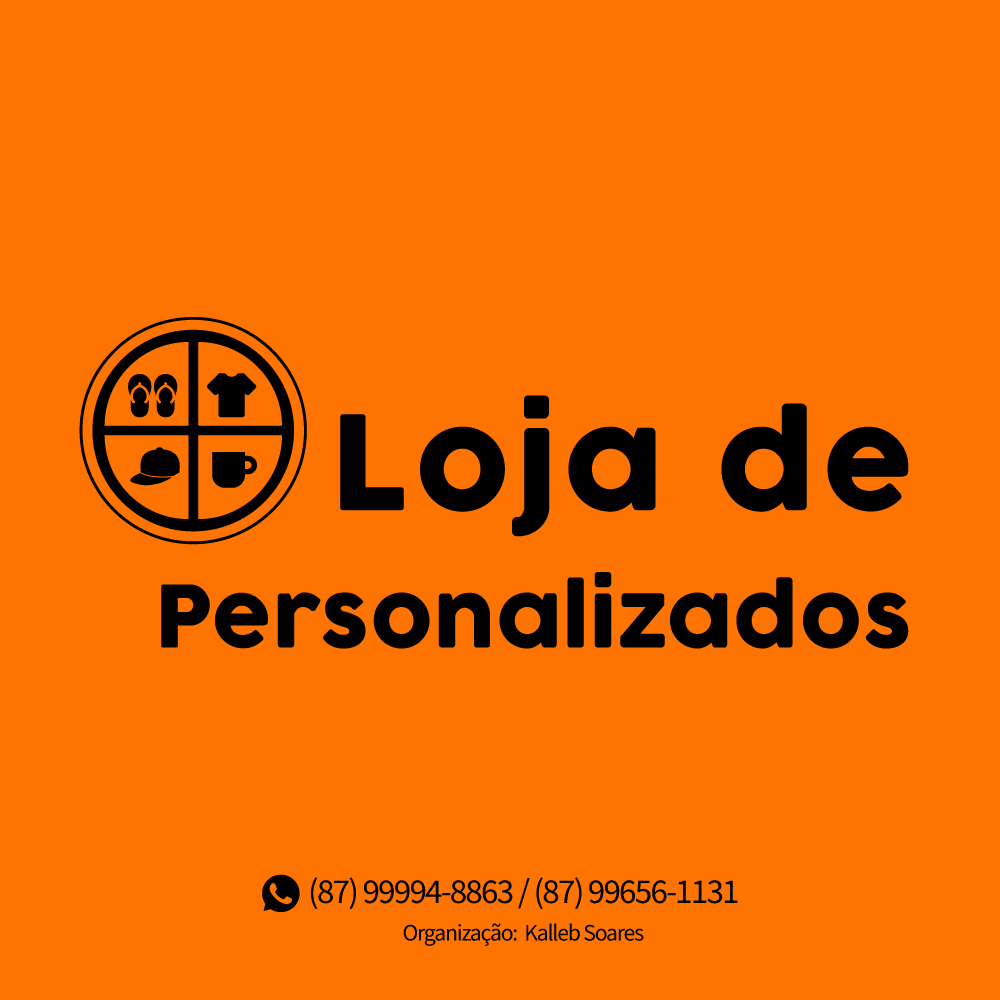 Logotipo Loja de Personalizados Petrolina cor laranja