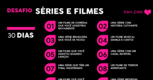 Banner Desafio Séries e Filmes de 30 dias, Banner, Desafio, amigos, Filmes, Séries, 30 dias, Desafio de 30 dias, Rah e Dan, Desafio Séries e Filmes de 30 dias, Banner Séries, desafio instagram, Banner Filmes 30 dias, Banner Séries 30 dias, desafio story, Banner Filmes, Desafio 30 dias amigos, Desafio 30 dias namorados, Desafio para namorados, desafio 30 dias, 30 dias desafios, piquenique, desafio de 30 dias, desafio amor, desafio 2023, desafio pinterest, Desafio amigos, Desafio namorados, Desafio crush, Desafio primos, Desafio sala, Filmes Séries, jogos com amigos, Portfólio Banner, Portfólio Design Gráfico, parque, Banner digital, criar banner, banner online, love, criador de banner, drf designer, 1 mês, jogo tabuleiro, portfólio drf designer, portfólio de design, Portfólio Banner Desafio Séries e Filmes de 30 dias Rah e Dan