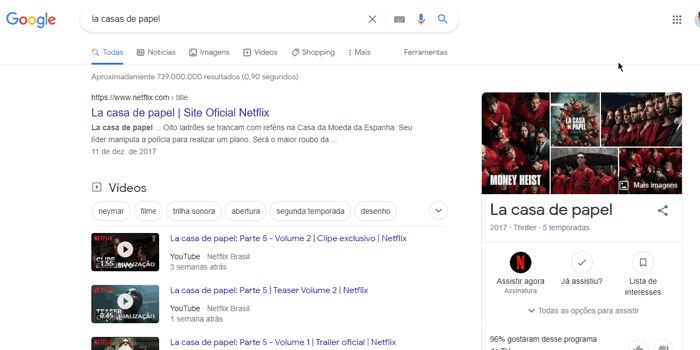 como salvar filme ou serie no google passo 1