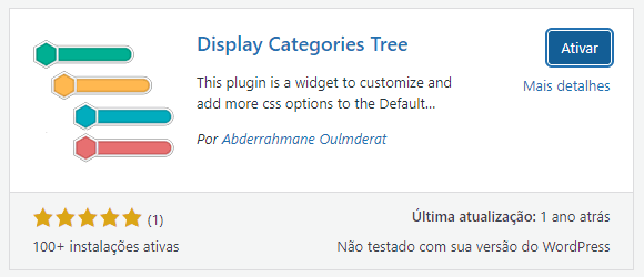 passo 04: ativar o plugin para exibir árvore de categorias